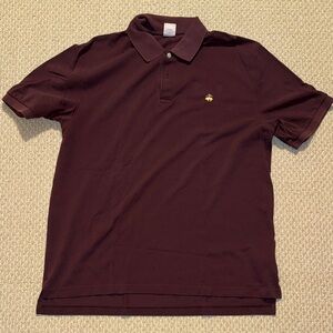 Men's Brooks Brothers 1818 XL Maroon Polo Shirt Original Fit